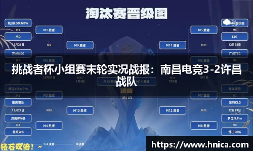 挑战者杯小组赛末轮实况战报：南昌电竞3-2许昌战队