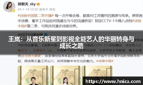 王岚：从音乐新星到影视全能艺人的华丽转身与成长之路